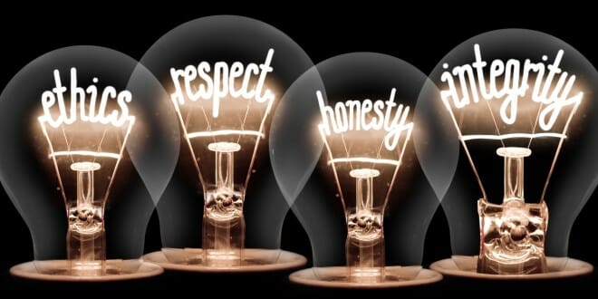 ethics themed light bulbs