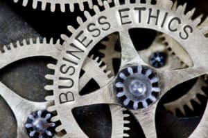 Cogs with text: Business Ethics