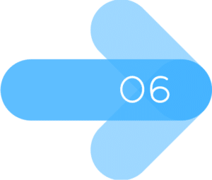 green arrow pointing to the right with the text 06 in the middle