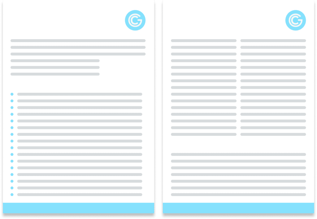 simple GoodCorporation framework graphic in light blue
