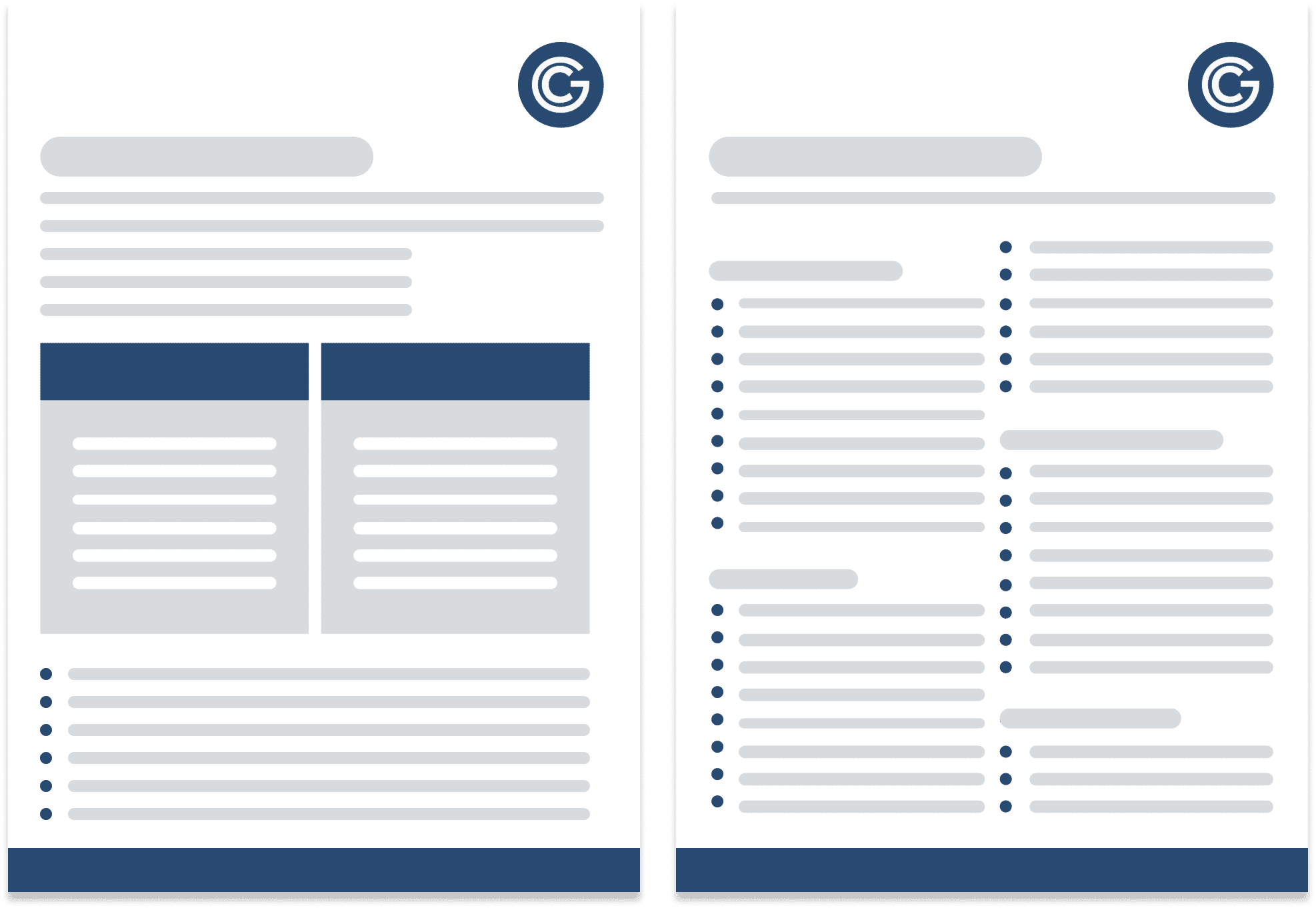 Two-page document with text and tables.