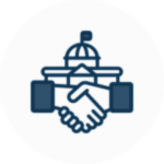 Handshake symbolizing partnership and cooperation