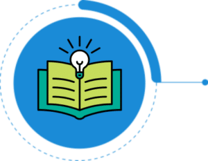 Open book with light bulb symbolizing ideas