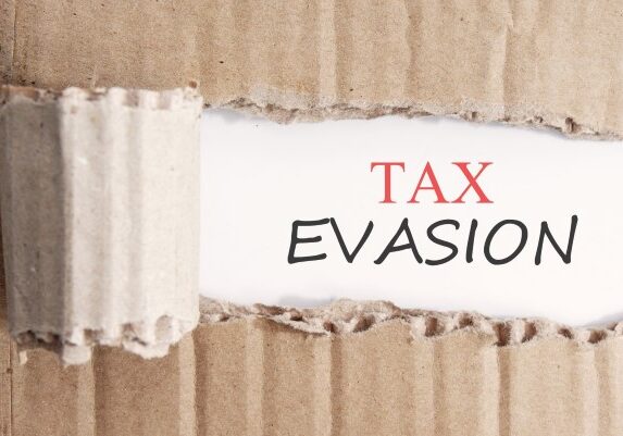 graphic depicting tax evasion